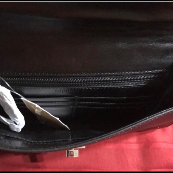 MICHAELS KORS NATALIA TILE GENUINE LEATHER CLUTCH - Picture 9 of 12